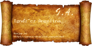 Ignácz Angelina névjegykártya
